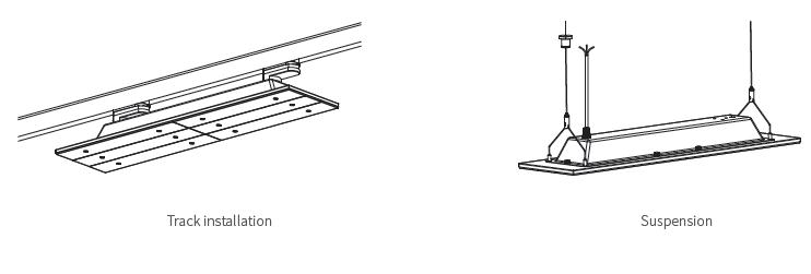 Ceiling track lighting installation